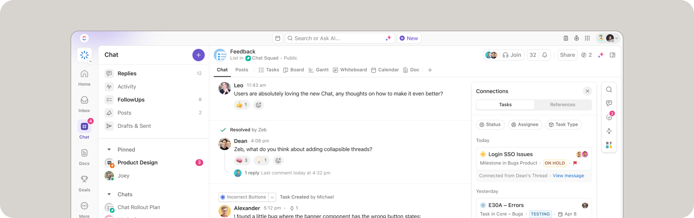 ClickUp project management
