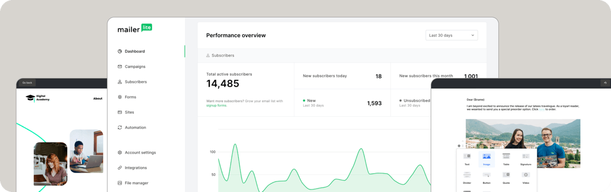 Mailerlite interfaces